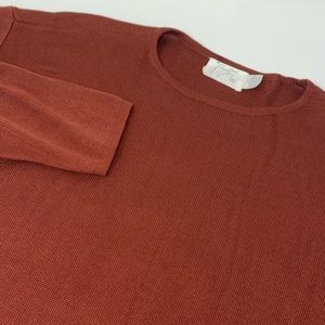 Belford Women’s 100% Silk Sweater Burgundy Tight Knit Sz Large P3